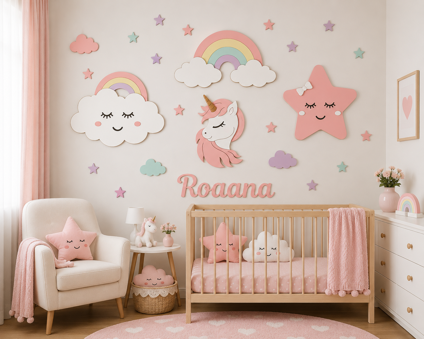 Magical Unicorn theme Wall Nursery Night Lamps