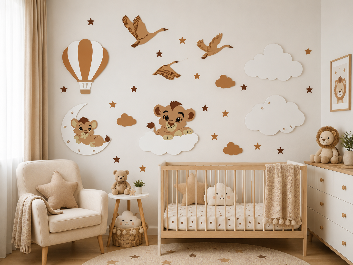 Little Simba theme Wall Nursery Night Lamps : Handmade Nursery Decor